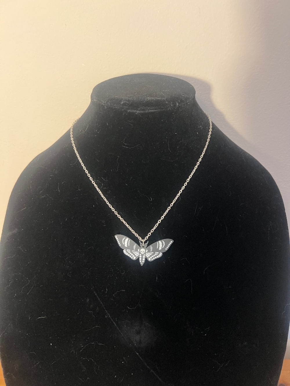 Gothic Death Moth Necklace
